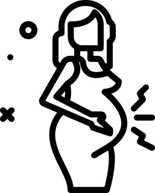 Kadın. Web simgesi vektör illüstrasyonu