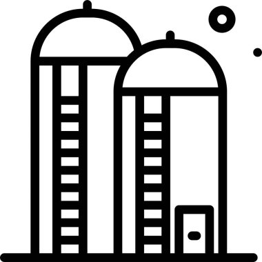 Bina. Web simgesi basit illüstrasyon