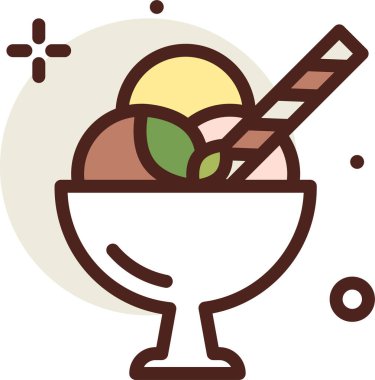 Tatlı kek. Web simgesi basit illüstrasyon 