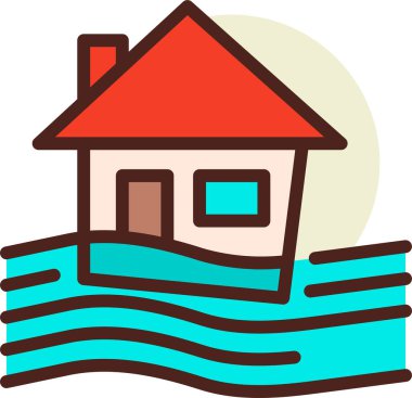 ev simgesi, vektör illüstrasyonu