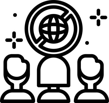 Ağ simgesi. Basit tasarım