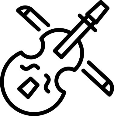 Keman. Web simgesi basit illüstrasyon