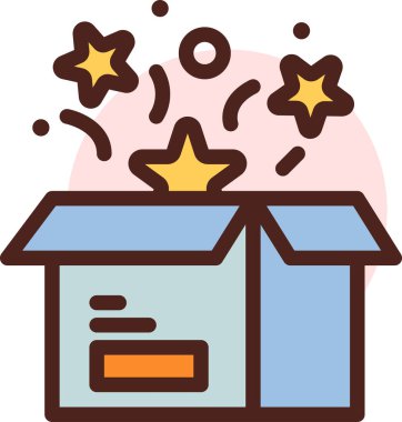 Hediye. Web simgesi basit illüstrasyon