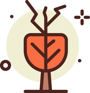 ağaç web simgesi, basit vektör illüstrasyonu 