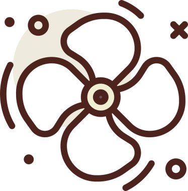 Çiçek simgesinin vektör illüstrasyonu