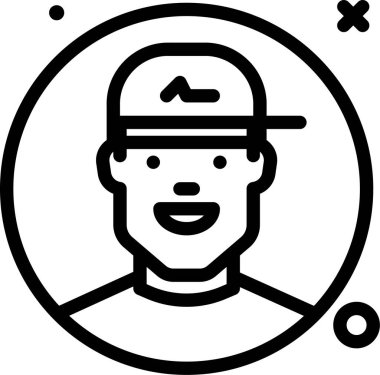 Avatar simgesi, vektör illüstrasyonu