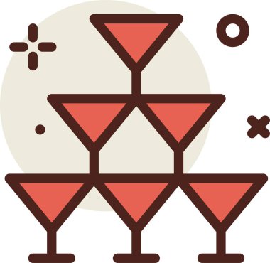 Kokteyl. Web simgesi basit tasarım