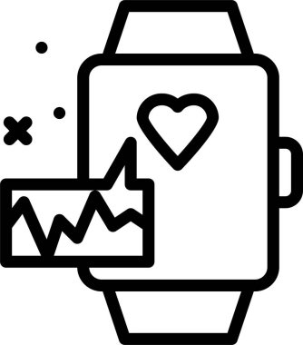 smartwatch simgesi, vektör illüstrasyonu