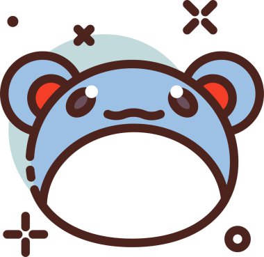 Beyaz arka planda gülümseyen sevimli çizgi film pandası.