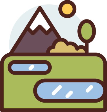 Bir çadırın düz tasarımının vektör çizimi