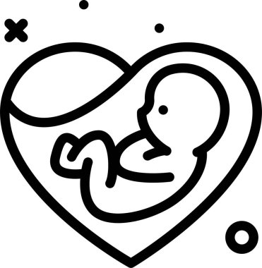 kalp ağı simgesi, basit vektör illüstrasyonu