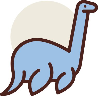 Dinozor. Web simgesi basit illüstrasyon 