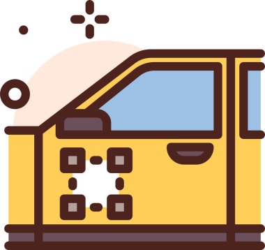 Çizgi film arabasının vektör çizimi