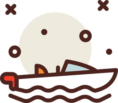 Çizgi film gemisinin vektör çizimi