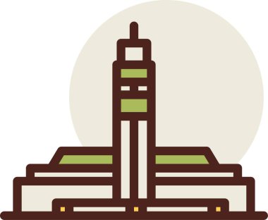 Modern şehir binasının vektör illüstrasyonu