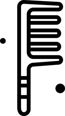 tarak web simgesi, basit vektör illüstrasyonu 