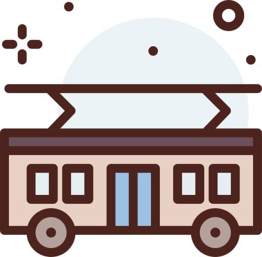 Otobüs. Web simgesi basit illüstrasyon