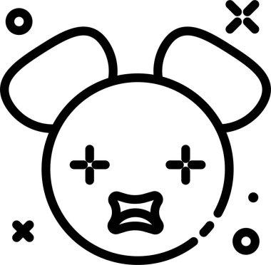 karakter web simgesi, basit vektör illüstrasyonu 