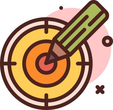 hedef simge, vektör illüstrasyonu