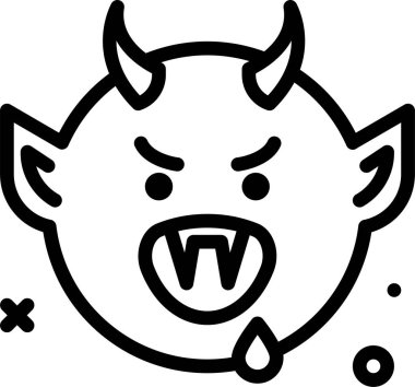 Beyaz arkaplanda izole edilmiş vampir simgesi, vektör illüstrasyonu 