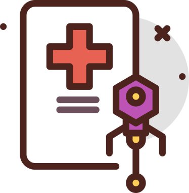 Biyoloji ve kimya simgesi, vektör illüstrasyonu beyaz arkaplanda izole edildi 