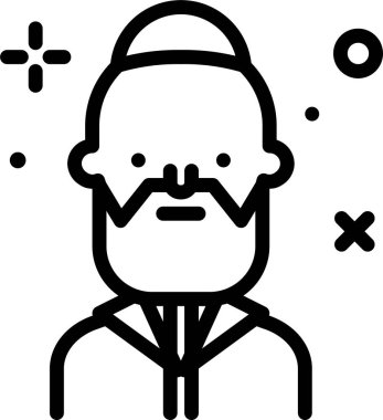 Adamım. Web simgesi basit illüstrasyon