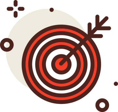 hedef simge, vektör illüstrasyonu