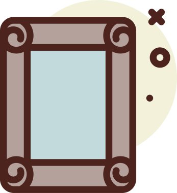 çerçeve ağ simgesi, basit vektör illüstrasyonu