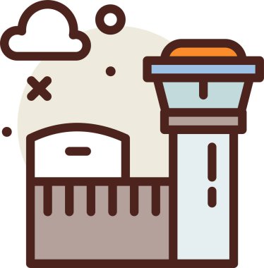 Şato. Web simgesi basit illüstrasyon