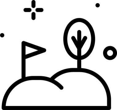 Ağaç. Web simgesi basit illüstrasyon