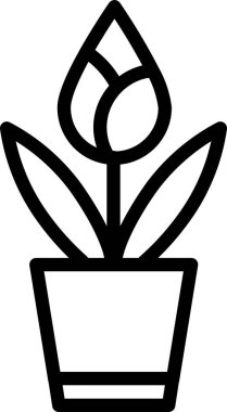 Bitki. Web simgesi basit illüstrasyon