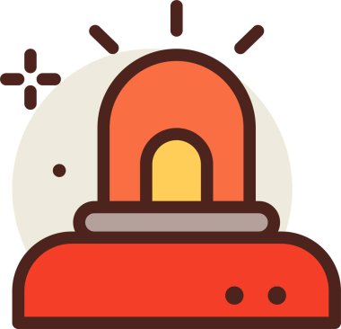 Ateş ışığı. Web simgesi basit illüstrasyon