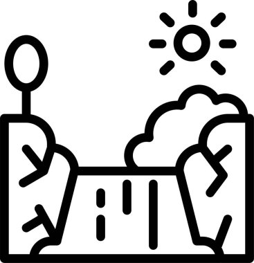 Ekoloji. Web simgesi basit illüstrasyon