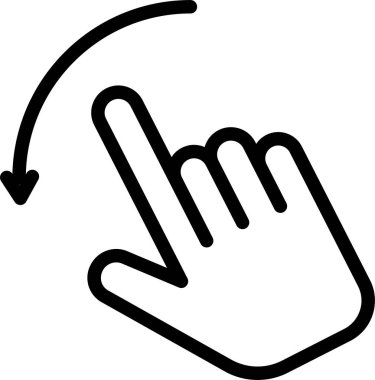 El hareketi simgesi, vektör illüstrasyonu