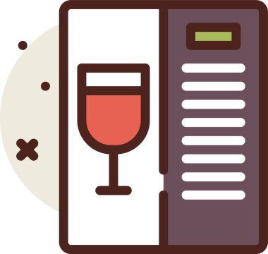 Şarap kadehi. Basit resimleme