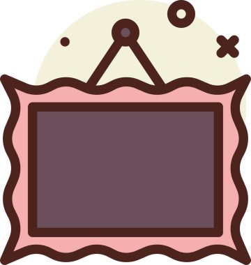 Boş bir kart ile çerçeve, vektör illüstrasyonu