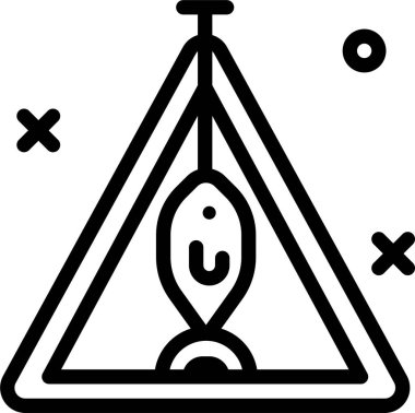 balık simgesi, vektör illüstrasyonu