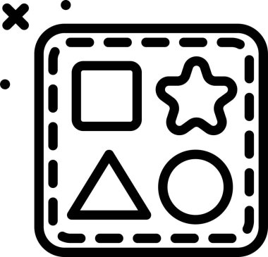 Simge çalmak için biçimler, beyaz arkaplanda izole edilmiş vektör illüstrasyonu