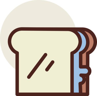 Ekmek. Web simgesi basit illüstrasyon