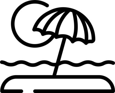 Şemsiye. Web simgesi basit illüstrasyon