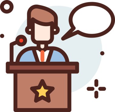 politika web simgesi, basit vektör illüstrasyonu 