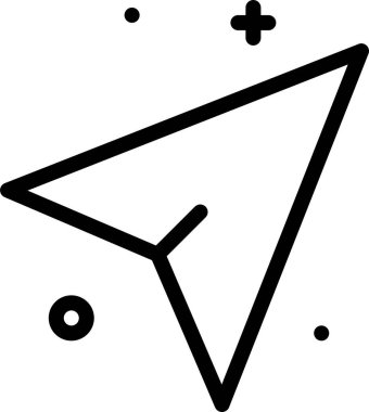 bir roketin düz simgesi