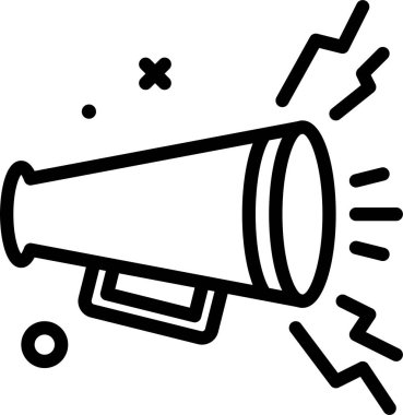 Megafon. Web simgesi basit illüstrasyon