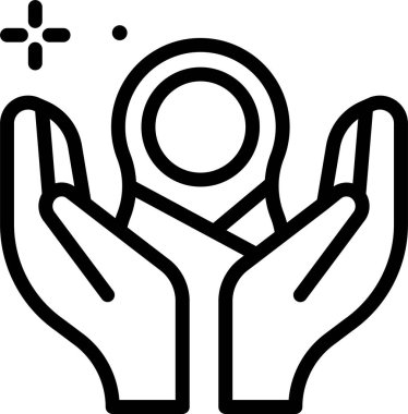 Bir anahtar tutan el, vektör çizimi