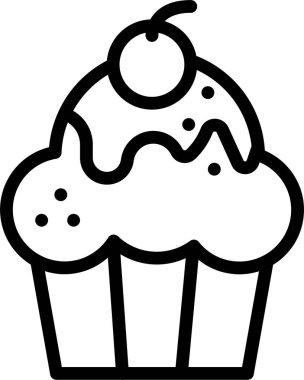 Tatlı kek. Web simgesi basit illüstrasyon 