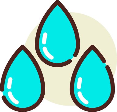 Su damlası. Basit resimleme