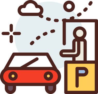 Otopark. vektör illüstrasyonu