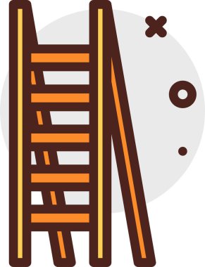 Ahşap merdiven ikonu. Web için köpek vektör simgelerinin basit çizimi