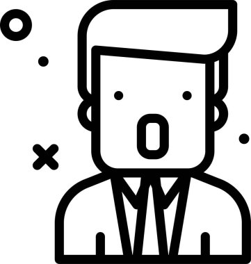 avatar. Web simgesi basit illüstrasyon