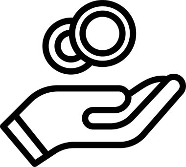 Elini ver. Web simgesi basit illüstrasyon